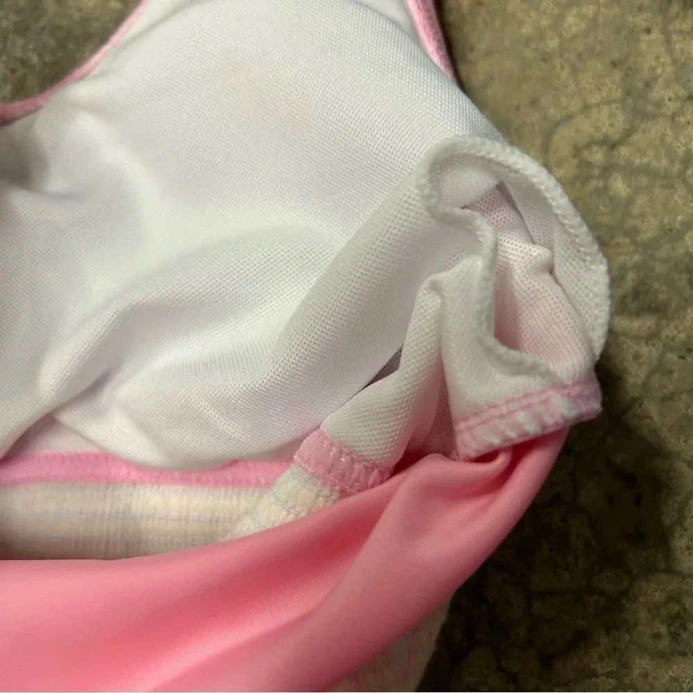 (LOT OF 2)‎ SHEIN Tween Girl Bikini Swimwear Sz 12-13Y Blue Leopard Pink Chevron